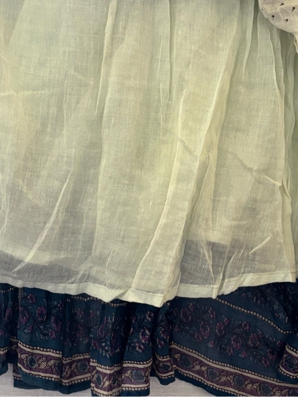 Karma Highway Boho Tiered Maxi Skirt One Size 100% Cotton - Picture 9 of 9